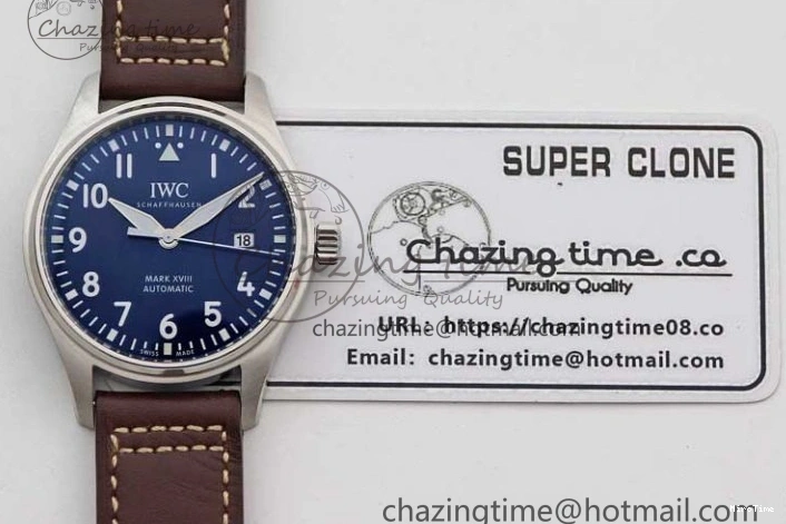 MIROTIME 0502 Mark XVIII IW327010 SS M+F 1:1 Best Edition Blue Dial on Brown Leather Strap A Resilient 7051